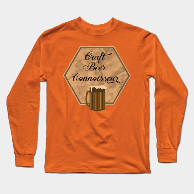 Craft Beer Connoisseur Long Sleeve T-Shirt by Barthol Graphics